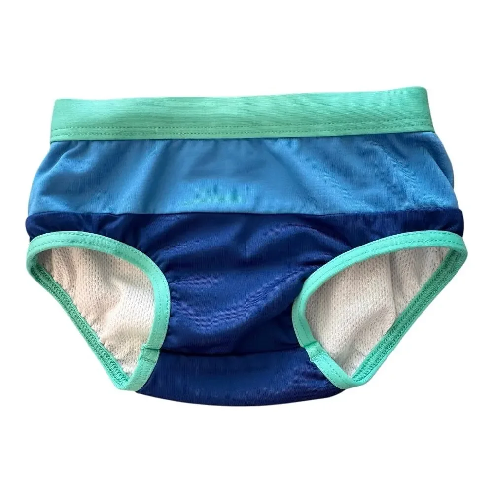 New Patagonia Baby Blue Colorblock Swim Bottom 0-3M